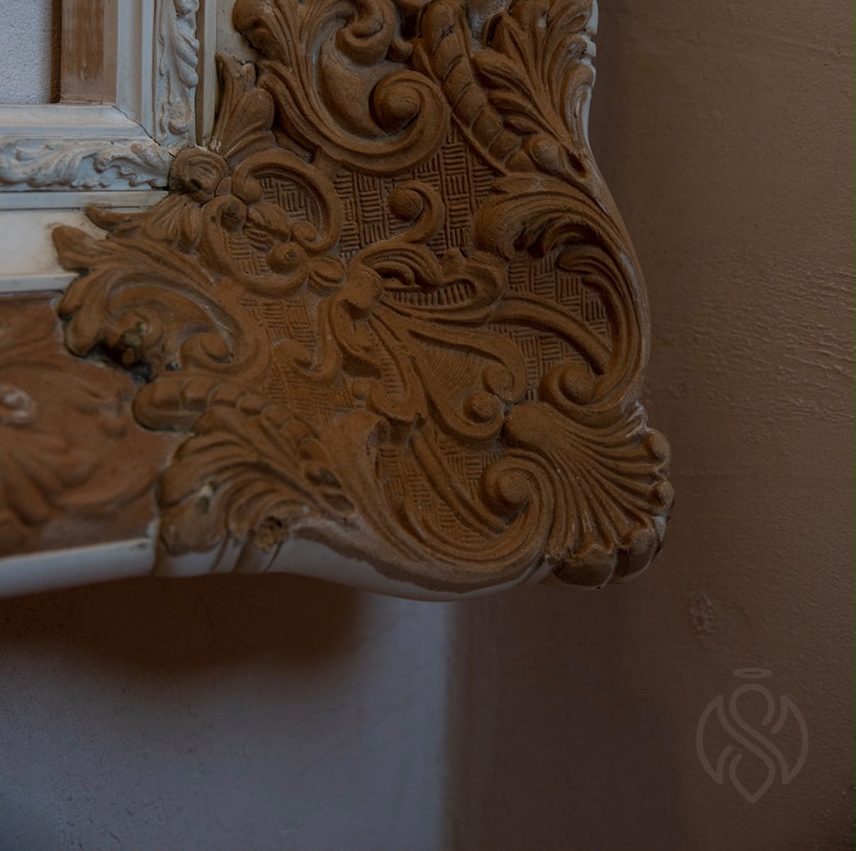 Detalhe rococó da decoração do SANTOS